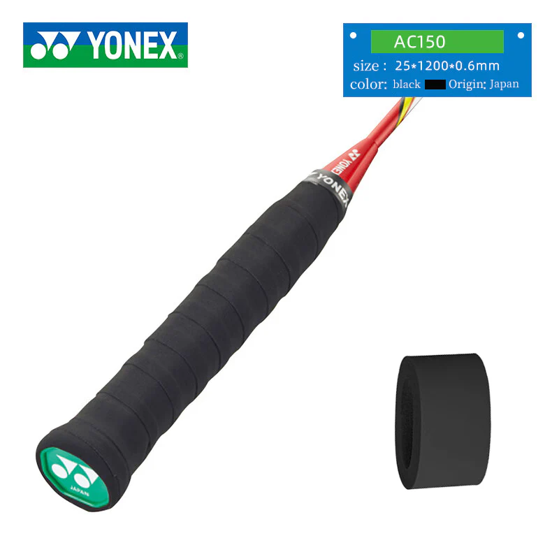 Yonex AC150 AC153 AC154 Wet Tacky Racket Grip Matte Texture Dry & Fresh, Non-Slip Overgrip Badminton Racket - black - Image 12