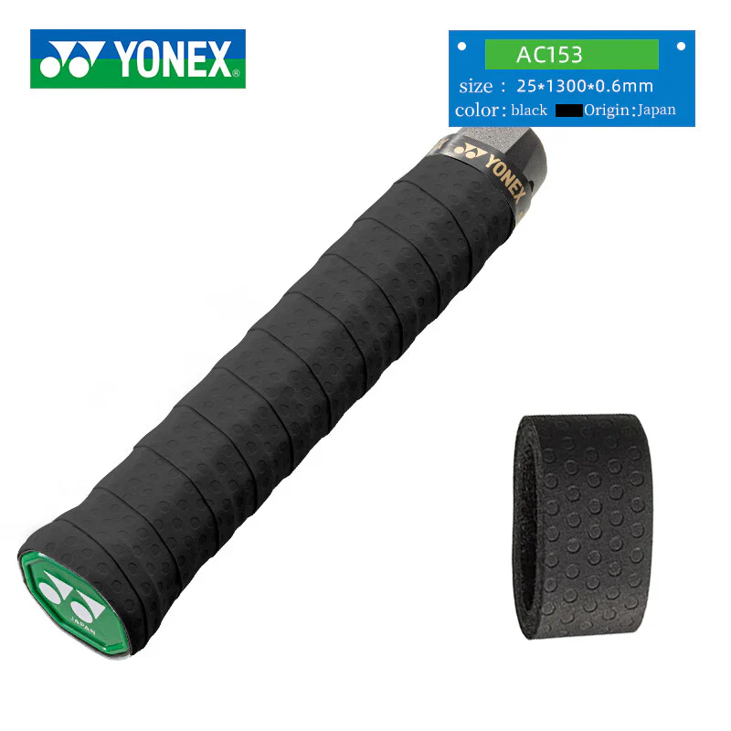 Yonex AC150 AC153 AC154 Wet Tacky Racket Grip Matte Texture Dry & Fresh, Non-Slip Overgrip Badminton Racket - black - Image 15