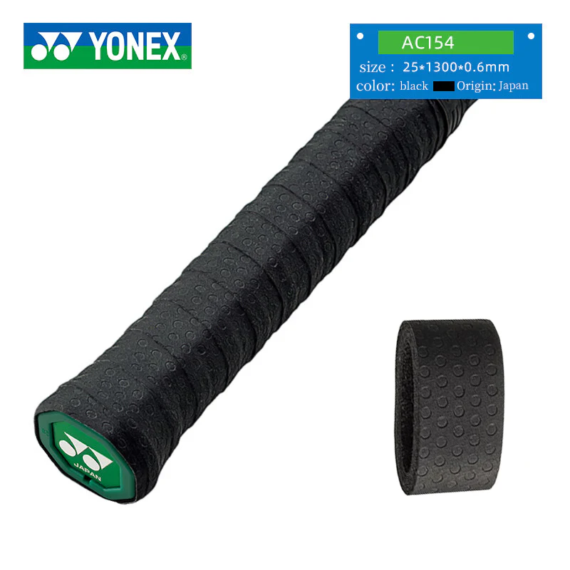 Yonex AC150 AC153 AC154 Wet Tacky Racket Grip Matte Texture Dry & Fresh, Non-Slip Overgrip Badminton Racket - black - Image 17