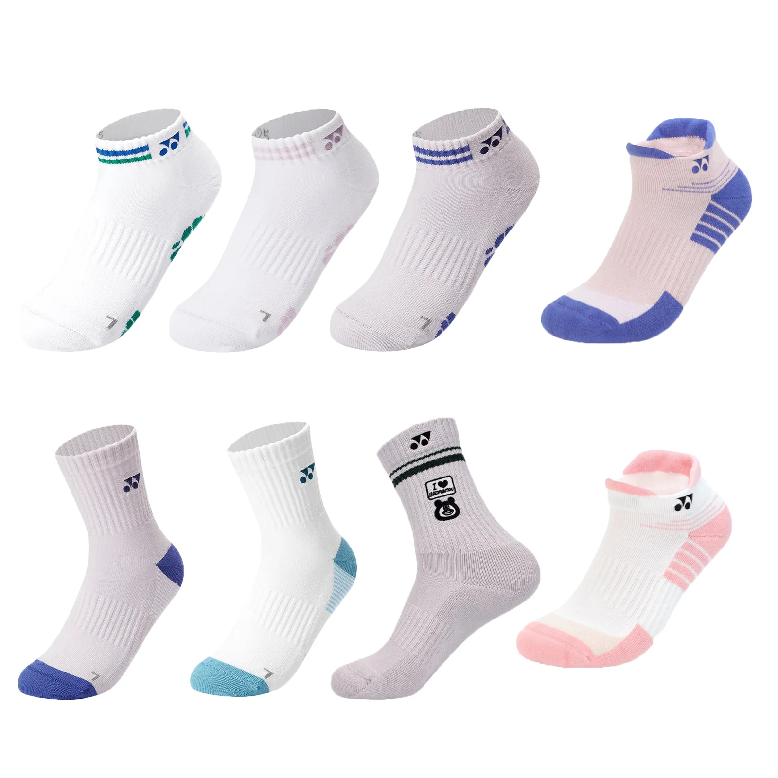 YONEX Women's Badminton Sport Sock Badminton Apparel - White